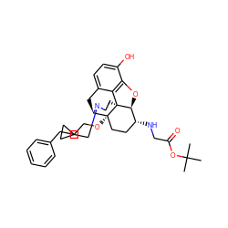 CC(C)(C)OC(=O)CN[C@@H]1CC[C@@]2(OCCCc3ccccc3)[C@H]3Cc4ccc(O)c5c4[C@@]2(CCN3CC2CC2)[C@H]1O5 ZINC000066075721