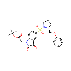 CC(C)(C)OC(=O)CN1C(=O)C(=O)c2cc(S(=O)(=O)N3CCC[C@H]3COc3ccccc3)ccc21 ZINC000013863065