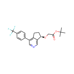 CC(C)(C)OC(=O)CO[C@@H]1CCc2c(-c3ccc(C(F)(F)F)cc3)cncc21 ZINC000205709592