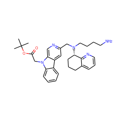 CC(C)(C)OC(=O)Cn1c2ccccc2c2cc(CN(CCCCN)[C@H]3CCCc4cccnc43)ncc21 ZINC000200697786