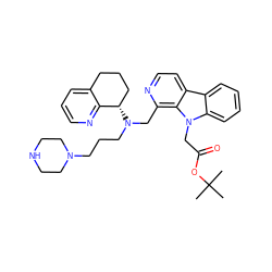 CC(C)(C)OC(=O)Cn1c2ccccc2c2ccnc(CN(CCCN3CCNCC3)[C@H]3CCCc4cccnc43)c21 ZINC000200693867