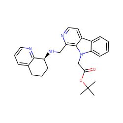 CC(C)(C)OC(=O)Cn1c2ccccc2c2ccnc(CN[C@H]3CCCc4cccnc43)c21 ZINC000200694148