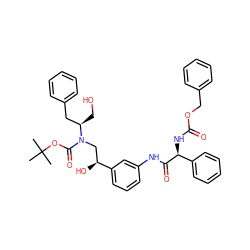 CC(C)(C)OC(=O)N(C[C@H](O)c1cccc(NC(=O)[C@@H](NC(=O)OCc2ccccc2)c2ccccc2)c1)[C@H](CO)Cc1ccccc1 ZINC000150611554