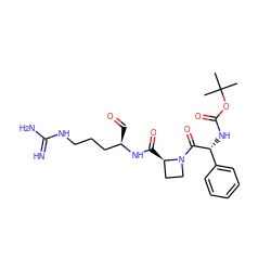 CC(C)(C)OC(=O)N[C@@H](C(=O)N1CC[C@H]1C(=O)N[C@H](C=O)CCCNC(=N)N)c1ccccc1 ZINC000003943979