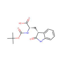 CC(C)(C)OC(=O)N[C@@H](C[C@H]1C(=O)Nc2ccccc21)C(=O)O ZINC000107272067