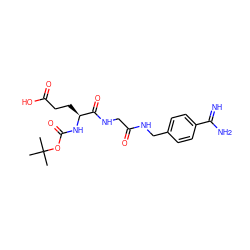 CC(C)(C)OC(=O)N[C@@H](CCC(=O)O)C(=O)NCC(=O)NCc1ccc(C(=N)N)cc1 ZINC000013438792