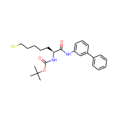 CC(C)(C)OC(=O)N[C@@H](CCCCCS)C(=O)Nc1cccc(-c2ccccc2)c1 ZINC000014969966