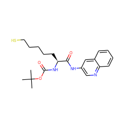 CC(C)(C)OC(=O)N[C@@H](CCCCCS)C(=O)Nc1cnc2ccccc2c1 ZINC000014969971