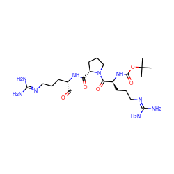 CC(C)(C)OC(=O)N[C@@H](CCCN=C(N)N)C(=O)N1CCC[C@H]1C(=O)N[C@H](C=O)CCCN=C(N)N ZINC000029342527