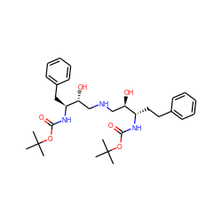 CC(C)(C)OC(=O)N[C@@H](CCc1ccccc1)[C@H](O)CNC[C@@H](O)[C@H](Cc1ccccc1)NC(=O)OC(C)(C)C ZINC000014943226