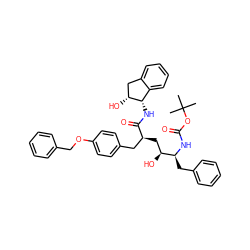 CC(C)(C)OC(=O)N[C@@H](Cc1ccccc1)[C@@H](O)C[C@@H](Cc1ccc(OCc2ccccc2)cc1)C(=O)N[C@H]1c2ccccc2C[C@H]1O ZINC000029404366