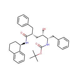 CC(C)(C)OC(=O)N[C@@H](Cc1ccccc1)[C@@H](O)C[C@@H](Cc1ccccc1)C(=O)N[C@@H]1CCCc2ccccc21 ZINC000014943182