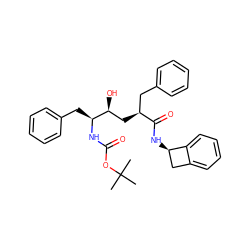 CC(C)(C)OC(=O)N[C@@H](Cc1ccccc1)[C@@H](O)C[C@@H](Cc1ccccc1)C(=O)N[C@@H]1Cc2ccccc21 ZINC000014943184