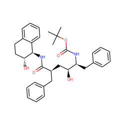 CC(C)(C)OC(=O)N[C@@H](Cc1ccccc1)[C@@H](O)C[C@@H](Cc1ccccc1)C(=O)N[C@@H]1c2ccccc2CC[C@H]1O ZINC000026820581