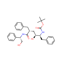 CC(C)(C)OC(=O)N[C@@H](Cc1ccccc1)[C@@H](O)C[C@@H](Cc1ccccc1)C(=O)N[C@H](CO)c1ccccc1 ZINC000026815716
