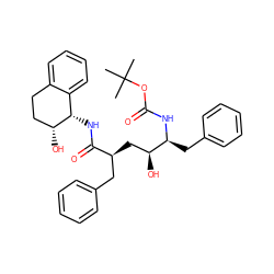 CC(C)(C)OC(=O)N[C@@H](Cc1ccccc1)[C@@H](O)C[C@@H](Cc1ccccc1)C(=O)N[C@H]1c2ccccc2CC[C@H]1O ZINC000026953788