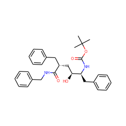 CC(C)(C)OC(=O)N[C@@H](Cc1ccccc1)[C@@H](O)C[C@@H](Cc1ccccc1)C(=O)NCc1ccccc1 ZINC000003797214