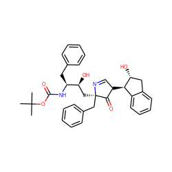 CC(C)(C)OC(=O)N[C@@H](Cc1ccccc1)[C@@H](O)C[C@]1(Cc2ccccc2)N=CC([C@@H]2c3ccccc3C[C@H]2O)C1=O ZINC000100795565