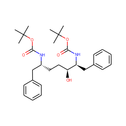 CC(C)(C)OC(=O)N[C@@H](Cc1ccccc1)[C@@H](O)CC[C@H](Cc1ccccc1)NC(=O)OC(C)(C)C ZINC000026279356