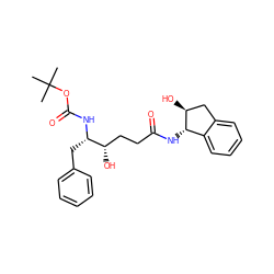 CC(C)(C)OC(=O)N[C@@H](Cc1ccccc1)[C@@H](O)CCC(=O)N[C@H]1c2ccccc2C[C@@H]1O ZINC000027438060