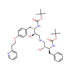 CC(C)(C)OC(=O)N[C@@H](Cc1ccccc1)[C@H](O)CNC[C@@H](O)[C@H](Cc1ccc(OCCc2ccccn2)cc1)NC(=O)OC(C)(C)C ZINC000026159949