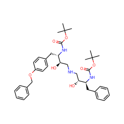 CC(C)(C)OC(=O)N[C@@H](Cc1ccccc1)[C@H](O)CNC[C@@H](O)[C@H](Cc1ccc(OCc2ccccc2)cc1)NC(=O)OC(C)(C)C ZINC000026164247