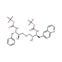 CC(C)(C)OC(=O)N[C@@H](Cc1ccccc1)[C@H](O)CNC[C@@H](O)[C@H](Cc1ccc2ncccc2c1)NC(=O)OC(C)(C)C ZINC000014943105