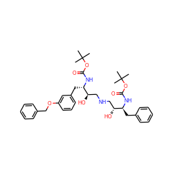 CC(C)(C)OC(=O)N[C@@H](Cc1ccccc1)[C@H](O)CNC[C@@H](O)[C@H](Cc1cccc(OCc2ccccc2)c1)NC(=O)OC(C)(C)C ZINC000026163545