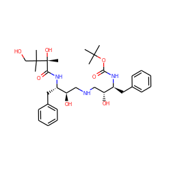 CC(C)(C)OC(=O)N[C@@H](Cc1ccccc1)[C@H](O)CNC[C@@H](O)[C@H](Cc1ccccc1)NC(=O)[C@@](C)(O)C(C)(C)CO ZINC000029414820