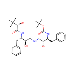 CC(C)(C)OC(=O)N[C@@H](Cc1ccccc1)[C@H](O)CNC[C@@H](O)[C@H](Cc1ccccc1)NC(=O)[C@@H](O)C(C)(C)C ZINC000029416860