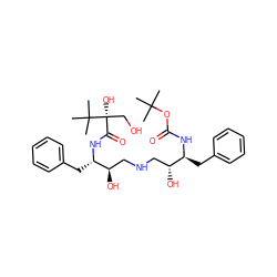 CC(C)(C)OC(=O)N[C@@H](Cc1ccccc1)[C@H](O)CNC[C@@H](O)[C@H](Cc1ccccc1)NC(=O)[C@](O)(CO)C(C)(C)C ZINC000003943929