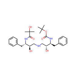 CC(C)(C)OC(=O)N[C@@H](Cc1ccccc1)[C@H](O)CNC[C@@H](O)[C@H](Cc1ccccc1)NC(=O)C(C)(C)O ZINC000029416863
