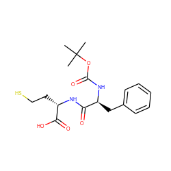 CC(C)(C)OC(=O)N[C@@H](Cc1ccccc1)C(=O)N[C@@H](CCS)C(=O)O ZINC000013739916