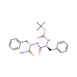 CC(C)(C)OC(=O)N[C@@H](Cc1ccccc1)C(=O)N[C@@H](Cc1ccccc1)C(N)=O ZINC000003067703