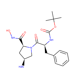 CC(C)(C)OC(=O)N[C@@H](Cc1ccccc1)C(=O)N1C[C@@H](N)C[C@H]1C(=O)NO ZINC000028714510