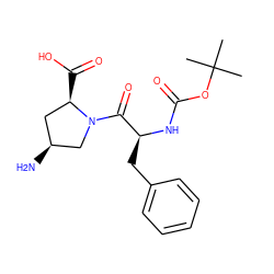 CC(C)(C)OC(=O)N[C@@H](Cc1ccccc1)C(=O)N1C[C@@H](N)C[C@H]1C(=O)O ZINC000028714444