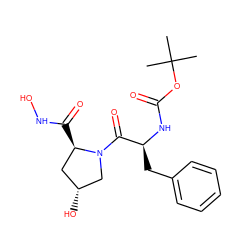 CC(C)(C)OC(=O)N[C@@H](Cc1ccccc1)C(=O)N1C[C@H](O)C[C@H]1C(=O)NO ZINC000028714443