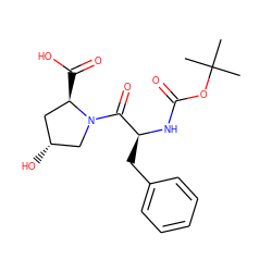 CC(C)(C)OC(=O)N[C@@H](Cc1ccccc1)C(=O)N1C[C@H](O)C[C@H]1C(=O)O ZINC000028714442