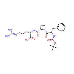 CC(C)(C)OC(=O)N[C@@H](Cc1ccccc1)C(=O)N1CC[C@H]1C(=O)N[C@@H](CCCN=C(N)N)C(=O)O ZINC000027520486