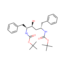 CC(C)(C)OC(=O)N[C@@H](Cc1ccccc1)C[C@H](O)[C@H](Cc1ccccc1)NC(=O)OC(C)(C)C ZINC000026653996