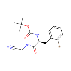 CC(C)(C)OC(=O)N[C@@H](Cc1ccccc1Br)C(=O)NCC#N ZINC000013676583