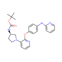 CC(C)(C)OC(=O)N[C@@H]1CCN(c2cccnc2Oc2ccc(Nc3ccccn3)cc2)C1 ZINC000139014864