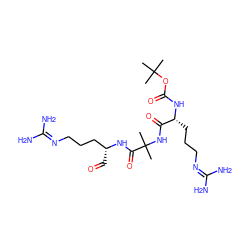 CC(C)(C)OC(=O)N[C@H](CCCN=C(N)N)C(=O)NC(C)(C)C(=O)N[C@H](C=O)CCCN=C(N)N ZINC000096902780