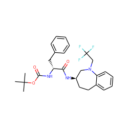 CC(C)(C)OC(=O)N[C@H](Cc1ccccc1)C(=O)N[C@@H]1CCc2ccccc2N(CC(F)(F)F)C1 ZINC000028952673