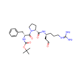 CC(C)(C)OC(=O)N[C@H](Cc1ccccc1)C(=O)N1CCC[C@@H]1C(=O)N[C@H](CC=O)CCCN=C(N)N ZINC000029245690