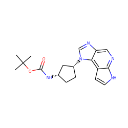 CC(C)(C)OC(=O)N[C@H]1CC[C@@H](n2cnc3cnc4[nH]ccc4c32)C1 ZINC000095580062