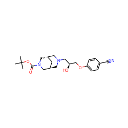 CC(C)(C)OC(=O)N1C[C@H]2C[C@@H](CN(C[C@H](O)COc3ccc(C#N)cc3)C2)C1 ZINC000139125488