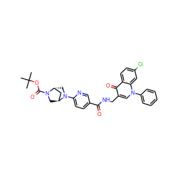 CC(C)(C)OC(=O)N1C[C@H]2C[C@H]1CN2c1ccc(C(=O)NCc2cn(-c3ccccc3)c3cc(Cl)ccc3c2=O)cn1 ZINC000100623512