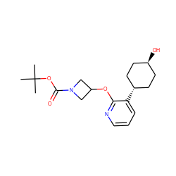 CC(C)(C)OC(=O)N1CC(Oc2ncccc2[C@H]2CC[C@H](O)CC2)C1 ZINC000261165277