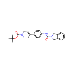 CC(C)(C)OC(=O)N1CC=C(c2ccc(NC(=O)N3Cc4ccccc4C3)cc2)CC1 ZINC000167112224